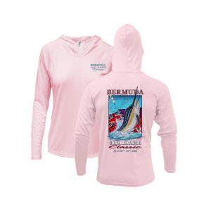 Bermuda Big Game Classic Women’s Vapor Hoodie in Pink, front and back artwork