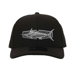 Marlin Hat — 9. FS Collection- Blue Marlin Camo 6 Panel- Black- Front