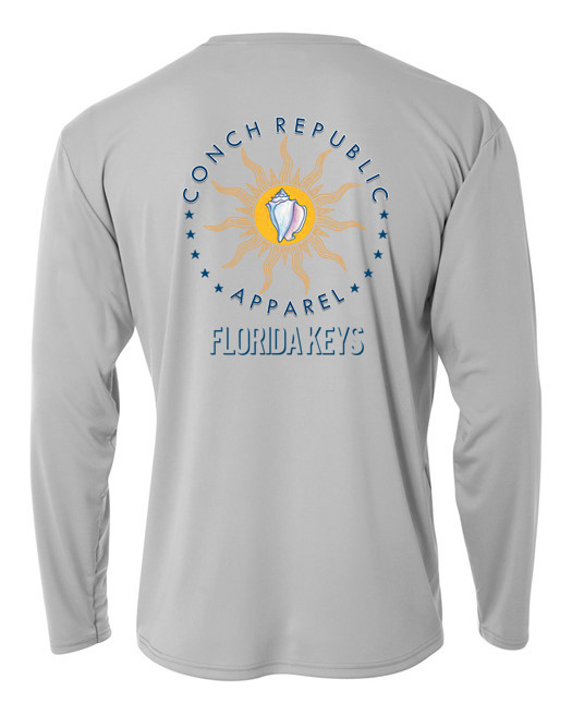 Conch Republic Apparel - Long Sleeve UPF 50+ — BAW Silver Long Sleeve Back
