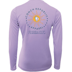 Conch Republic Long Sleeve UPF 50+ — Women's Long Sleeve V-Neck Lilac Back