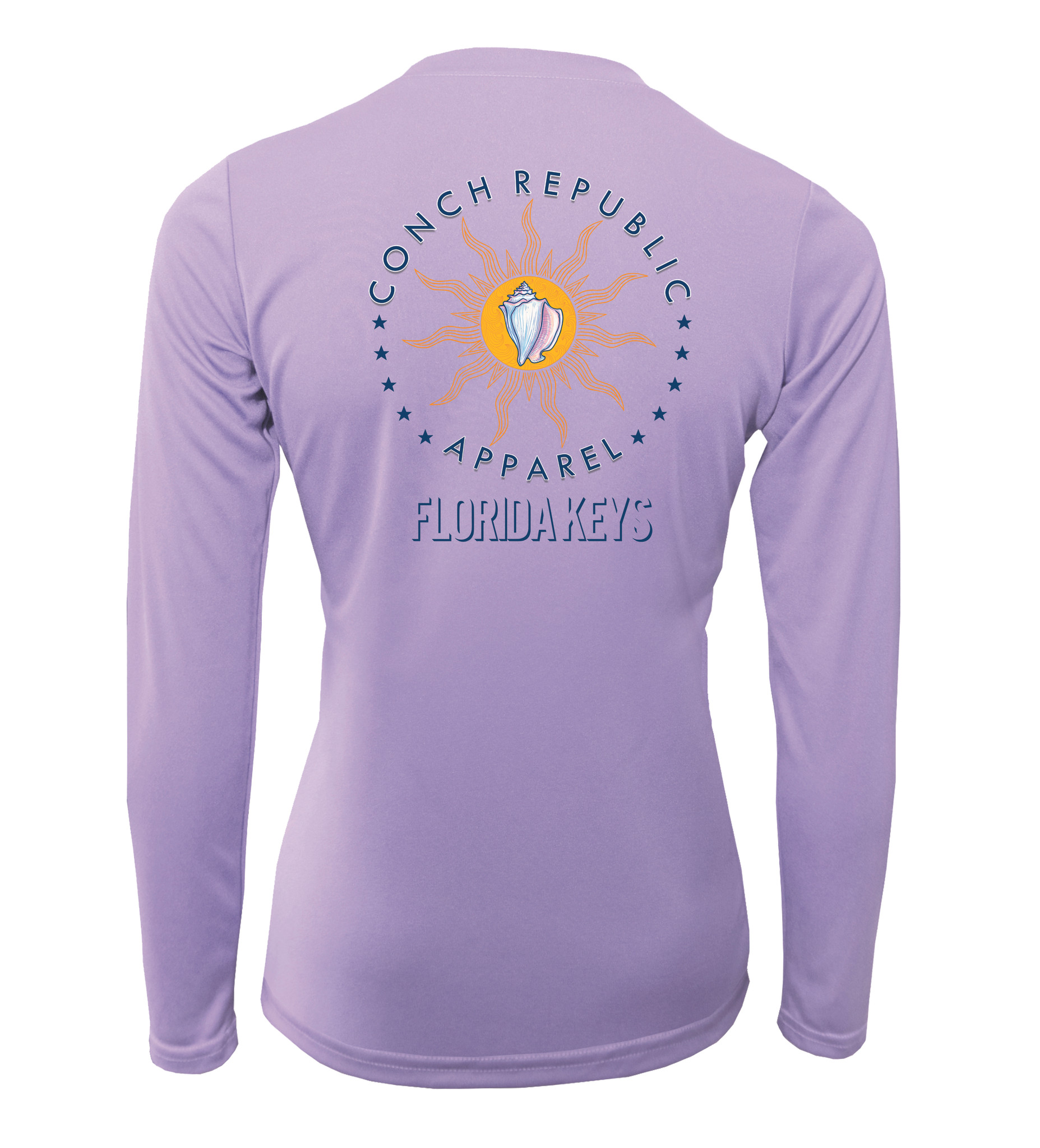 Conch Republic Long Sleeve UPF 50+ — Women's Long Sleeve V-Neck Lilac Back