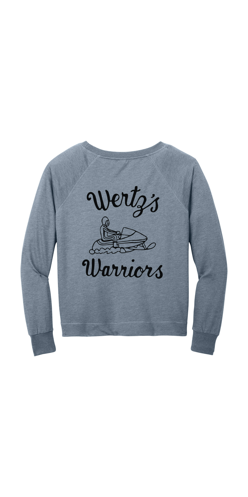 Ladies Crewneck Sweatshirt — CRA- Women's Sweatshirts- Flint Blue- Back