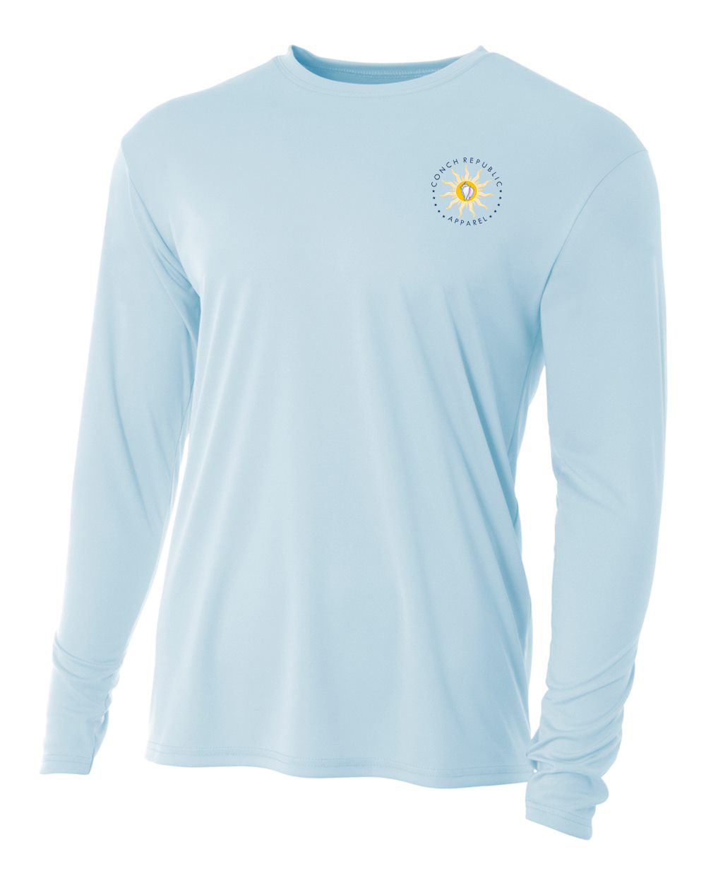 Conch Republic Apparel - Long Sleeve UPF 50+ — A4 Ice Blue Long Sleeve Front
