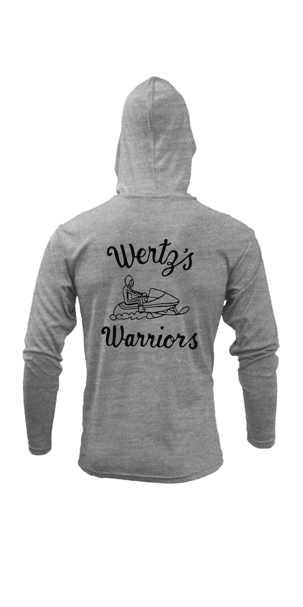 Wertz Warriors Performance Hoodie — CRA- Heather Grey Hoodie Performance- Back