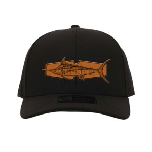 Marlin Hat — 3. FS Collection- Blue Marlin 6 Panel- Black- Front