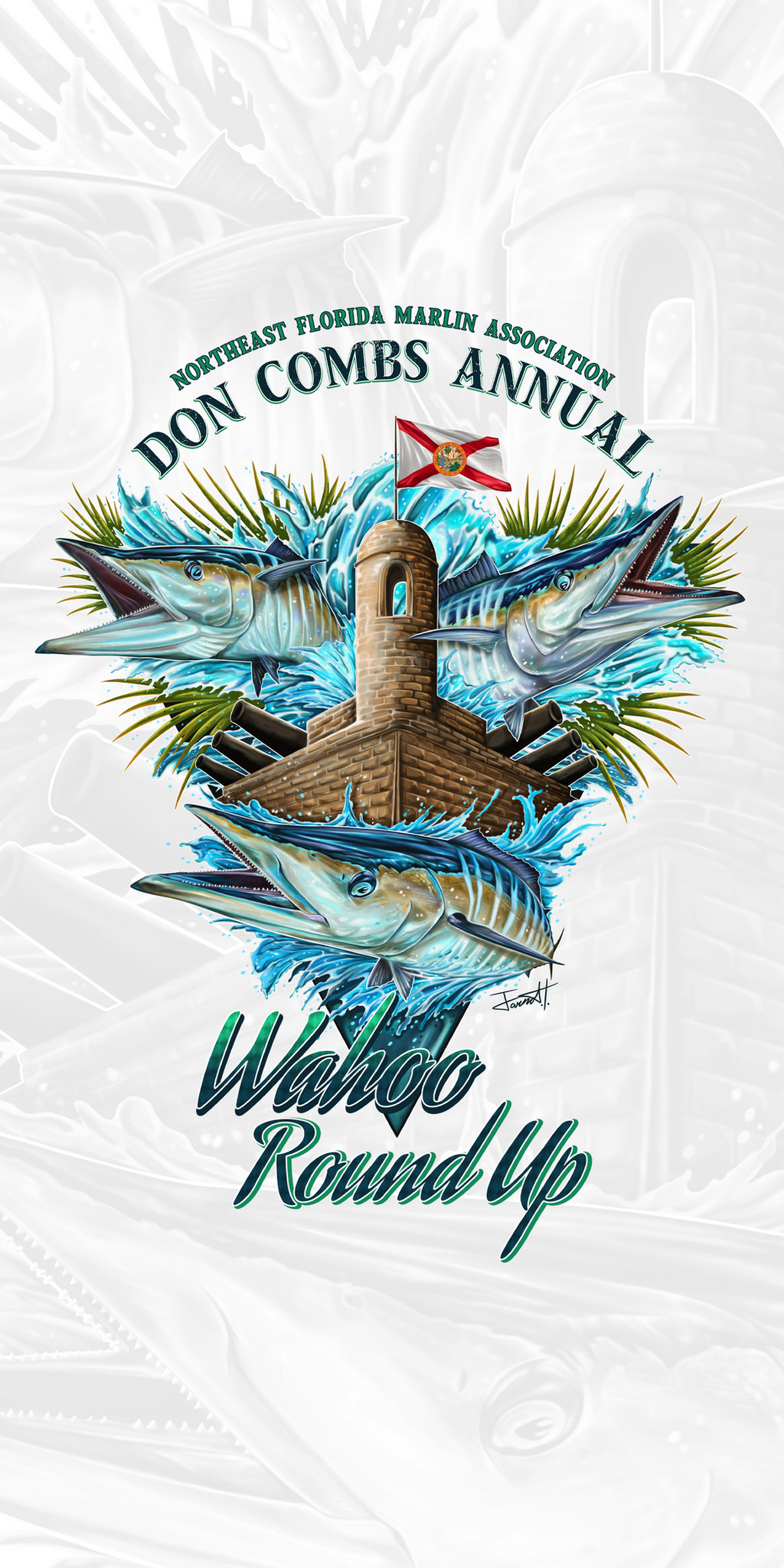 Don Combs Annual Wahoo Round up — cra- wahoo roundup- event design- artwork website visuals- jpeg