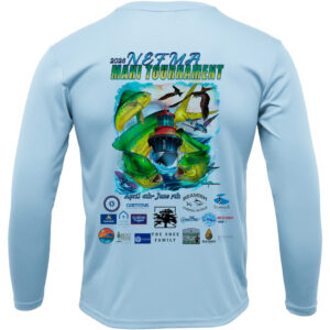 NorthEast Florida Mahi Tournament — CRA- Mahi Tournament LS Ice Blue Performance- Back