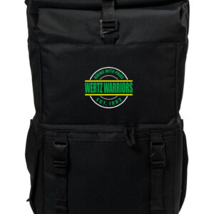 Wertz Warriors Cooler/Backpack Combo — CRA- Cooler Backpack- Black- Front