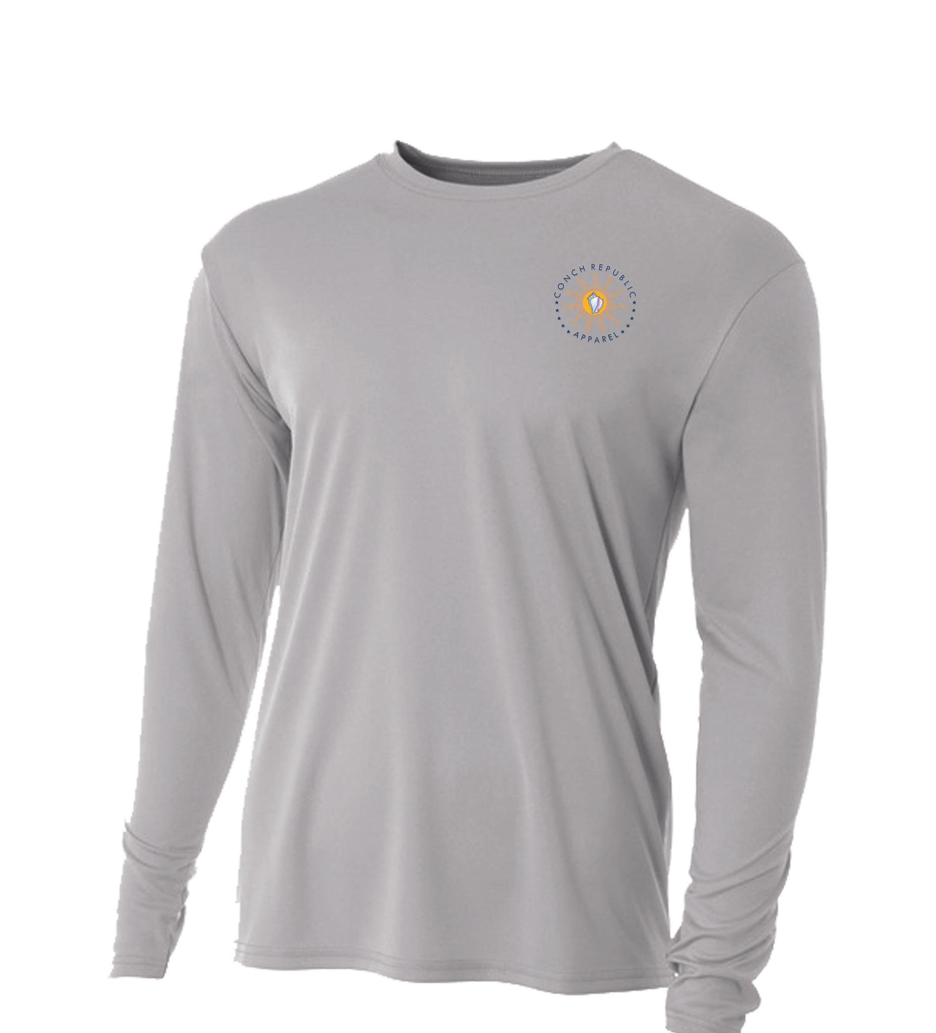 Conch Republic Apparel - Long Sleeve UPF 50+ — BAW Silver Long Sleeve Front