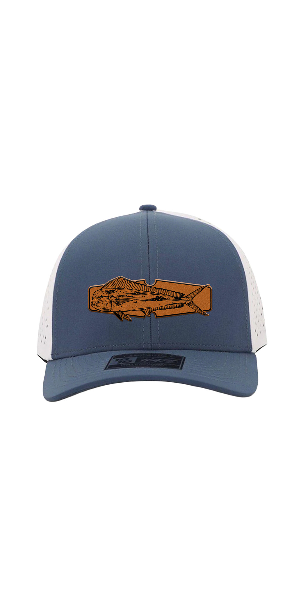 Mahi Hats — 5. FS Collection- Mahi 6 Panel- Deep Blue White- Front